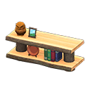 log shelves